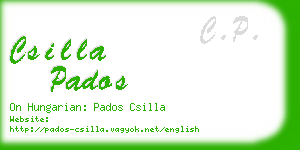 csilla pados business card